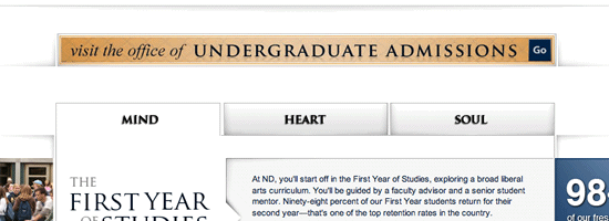 ND Prospective Students Screenshot